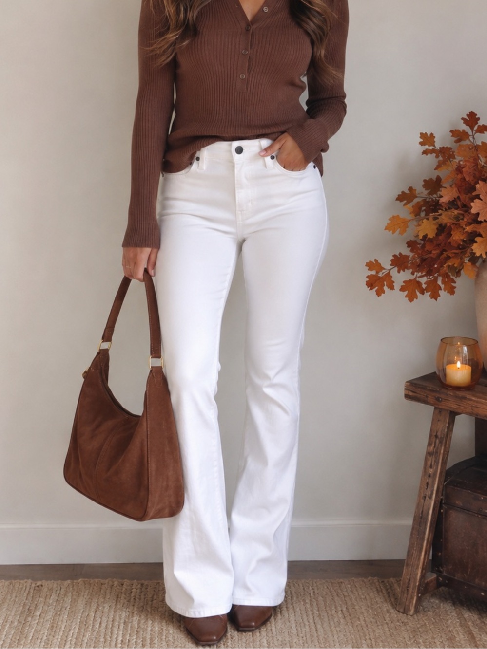 J. Crew White Bootcut Jeans
